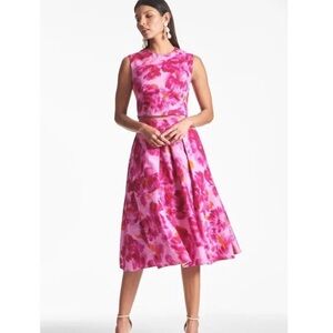 Floral Pink Sleeveless Dress